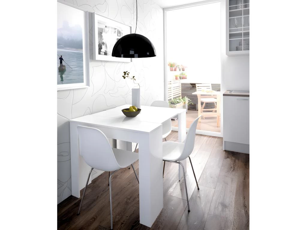 Console Table Extensible ONEGA - 10 Couverts - 4 Rallonges - Coloris : Blanc 7 Console Table Extensible ONEGA - 10 Couverts - 4 Rallonges - Coloris : Blanc – Image 5