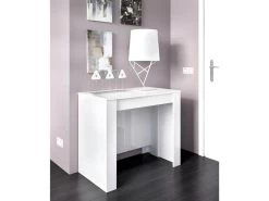 Console Table Extensible ONEGA - 10 Couverts - 4 Rallonges - Coloris : Blanc 15 Console Table Extensible ONEGA - 10 Couverts - 4 Rallonges - Coloris : Blanc -Vous savez quand c'est un magasin de meubles. console 334143