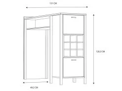 Bar Avec 9 Casiers à Bouteilles Décor Noir Et Effet Chêne - MODE 11 Bar Avec 9 Casiers à Bouteilles Décor Noir Et Effet Chêne - MODE -Vous savez quand c'est un magasin de meubles. meuble de bar 10817657