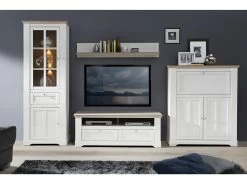 Meuble Bar 115 Cm 1 Abattant 2 Portes Décor Chêne Blanchi - ANGELE 9 Meuble Bar 115 Cm 1 Abattant 2 Portes Décor Chêne Blanchi - ANGELE -Vous savez quand c'est un magasin de meubles. meuble de bar 10817663