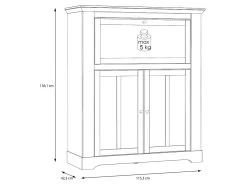 Meuble Bar 115 Cm 1 Abattant 2 Portes Décor Chêne Blanchi - ANGELE 11 Meuble Bar 115 Cm 1 Abattant 2 Portes Décor Chêne Blanchi - ANGELE -Vous savez quand c'est un magasin de meubles. meuble de bar 10817667