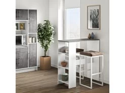 Table Bar GAVARNIE - Blanc Et Béton - SYMBIOSIS -Vous savez quand c'est un magasin de meubles. meuble de bar 12513251