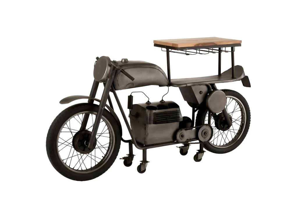 Table De Bar Design "Motocyclette" 200cm Gris 3 Table De Bar Design "Motocyclette" 200cm Gris