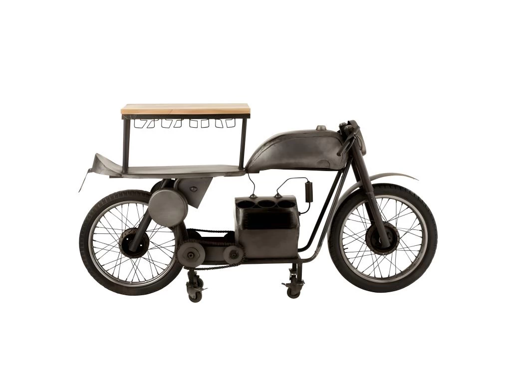 Table De Bar Design "Motocyclette" 200cm Gris 6 Table De Bar Design "Motocyclette" 200cm Gris – Image 4