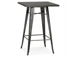 Table De Bar Vintage "Rudano" 105cm Gris Foncé