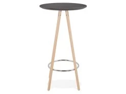 Table De Bar En Bois "Lizon" 110cm Noir & Naturel -Vous savez quand c'est un magasin de meubles. meuble de bar 14114869