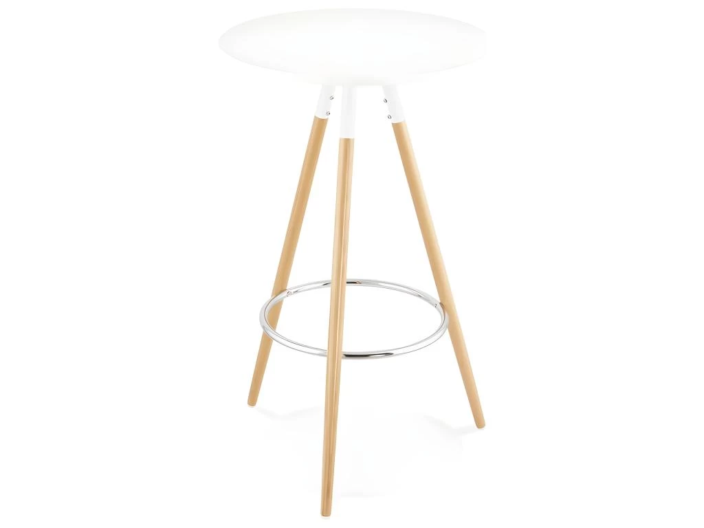 Table De Bar "Uzak" 101cm Blanc 3 Table De Bar "Uzak" 101cm Blanc