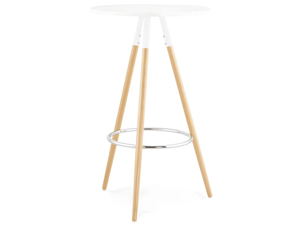 Table De Bar "Uzak" 101cm Blanc 6 Table De Bar "Uzak" 101cm Blanc – Image 4