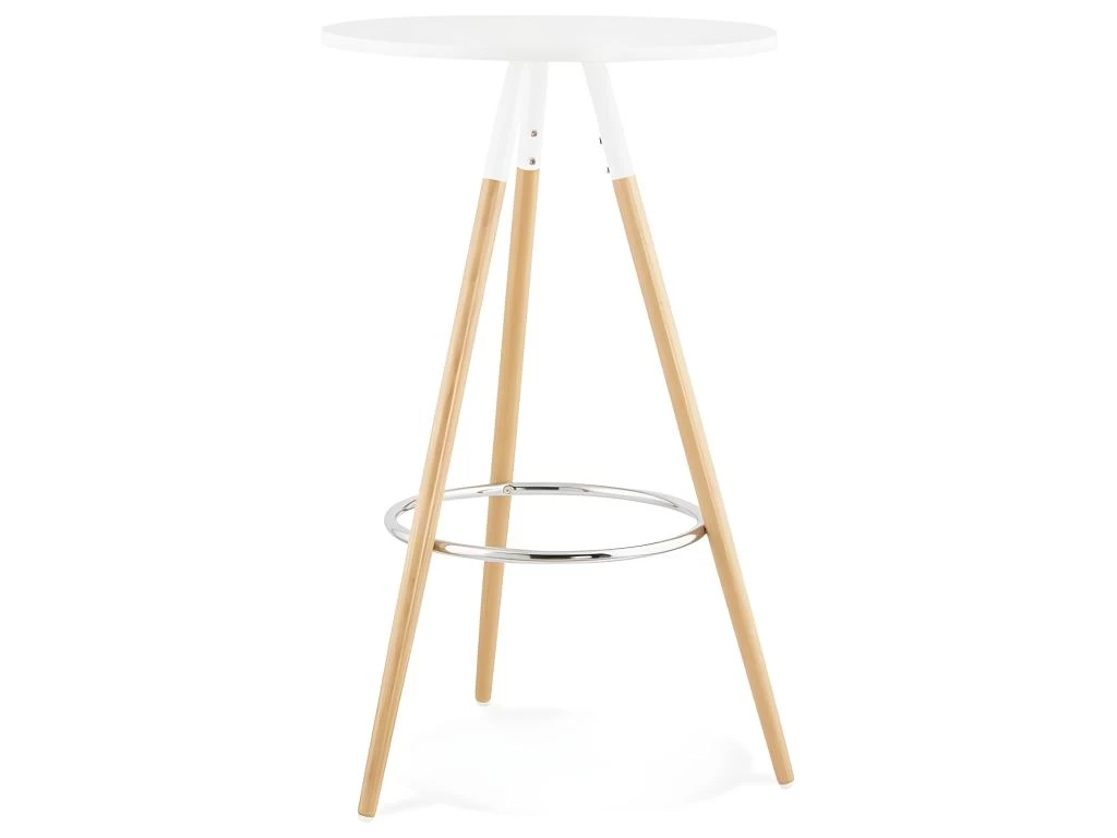 Table De Bar "Uzak" 101cm Blanc 7 Table De Bar "Uzak" 101cm Blanc – Image 5