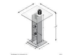 Table De Bar Design "Sanary" 109cm Blanc & Chêne -Vous savez quand c'est un magasin de meubles. meuble de bar 14115113