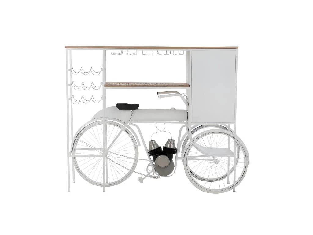 Comptoir De Bar En Métal "Vélo" 173cm Blanc 7 Comptoir De Bar En Métal "Vélo" 173cm Blanc – Image 5