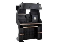 Comptoir De Bar En Métal "Camion" 220cm Noir