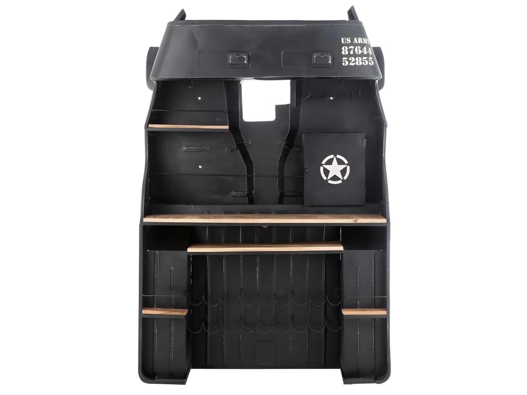 Comptoir De Bar En Métal "Camion" 220cm Noir 7 Comptoir De Bar En Métal "Camion" 220cm Noir – Image 5