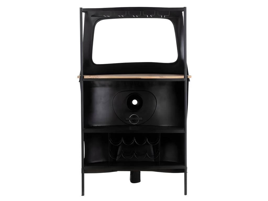 Comptoir De Bar En Métal "Vélo Tuktuk" 165cm Noir 6 Comptoir De Bar En Métal "Vélo Tuktuk" 165cm Noir – Image 4