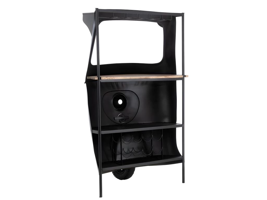 Comptoir De Bar En Métal "Vélo Tuktuk" 165cm Noir 7 Comptoir De Bar En Métal "Vélo Tuktuk" 165cm Noir – Image 5