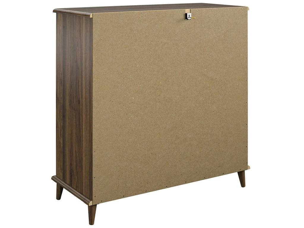 Meuble Bar Avec 2 Portes Et 2 Tiroirs En MDF Noyer 5 Meuble Bar Avec 2 Portes Et 2 Tiroirs En MDF Noyer – Image 3