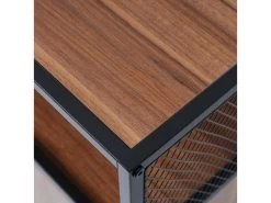 Meuble De Bar - Cadre En Fer - 2 Portes Et 5 Niches - Style Industriel - Marron -Vous savez quand c'est un magasin de meubles. meuble de bar 22040507