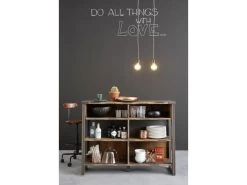 Prip Buffet De Bar Avec 6 Tablettes De Rangement, Style Vieux Bois, Finition Matera. -Vous savez quand c'est un magasin de meubles. meuble de bar 22204537