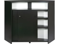 Comptoir D'Accueil 2 Portes Noir 135 Cm - Coloris: Capitons 911