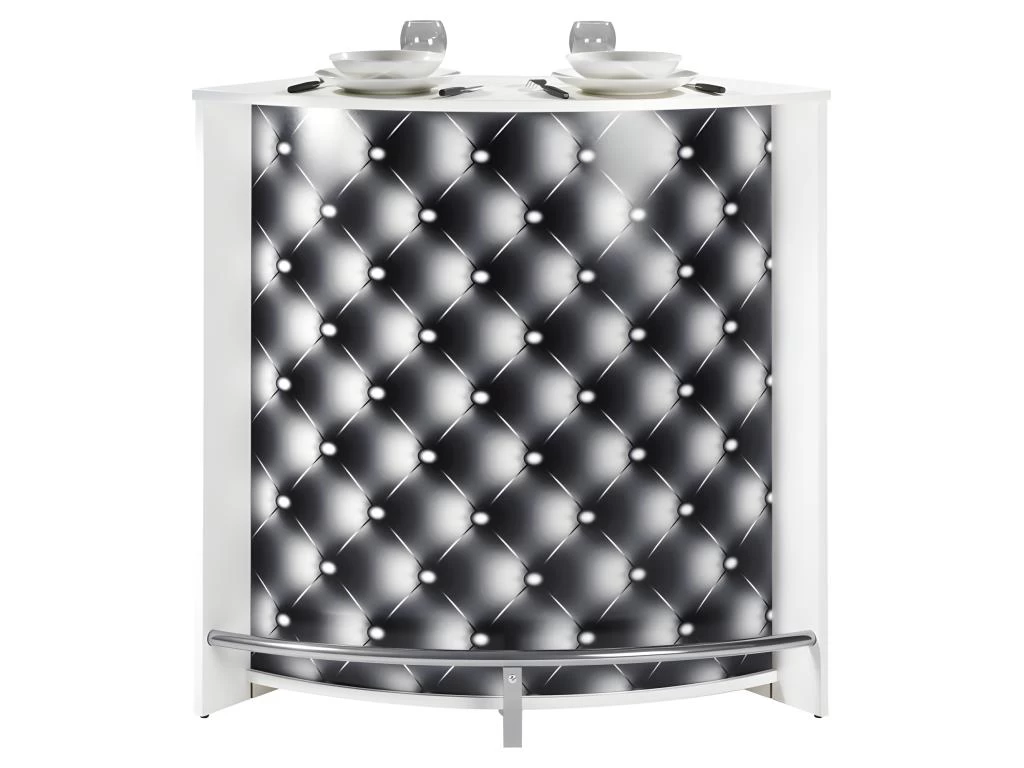 Meuble Bar Comptoir Cuisine Blanc 107 Cm - Coloris: Capitons 911 3 Meuble Bar Comptoir Cuisine Blanc 107 Cm - Coloris: Capitons 911