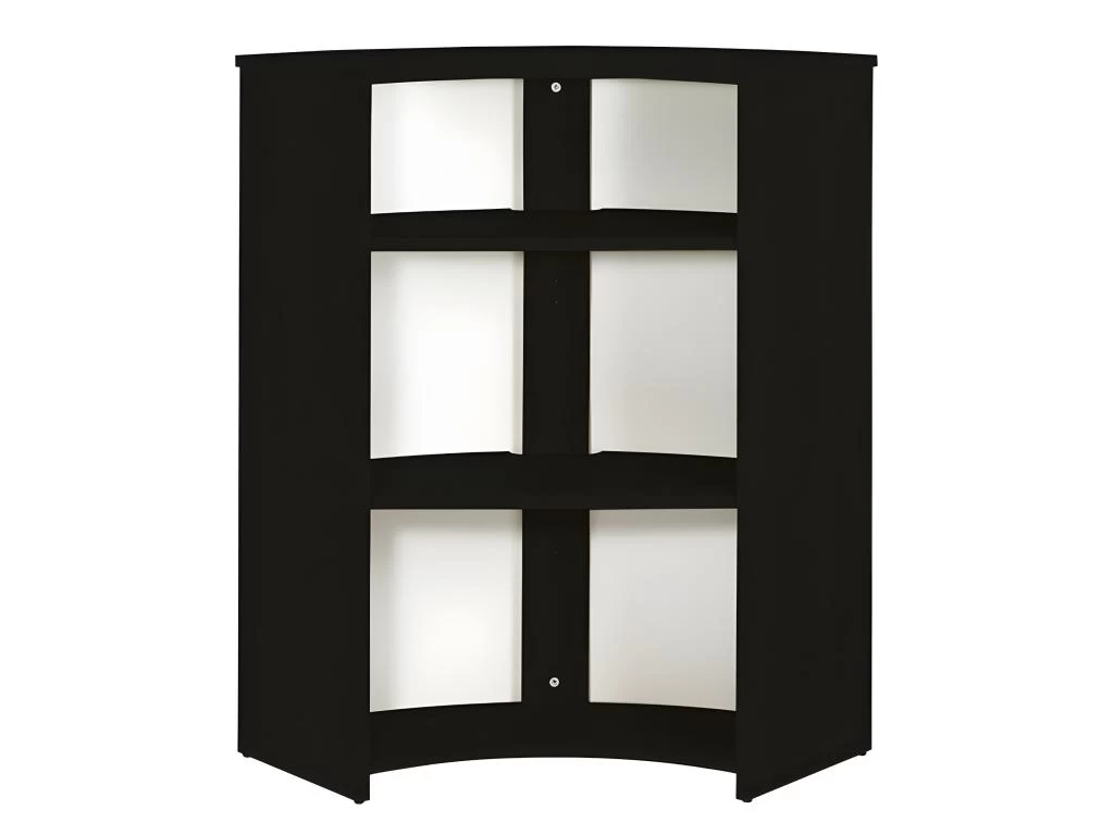 Meuble-Comptoir Bar 96 Cm Noir 3 Niches - Coloris: New York 500 4 Meuble-Comptoir Bar 96 Cm Noir 3 Niches - Coloris: New York 500 – Image 2