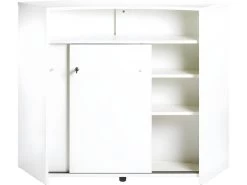 Comptoir D'Acceuil 2 Portes Blanc 135 Cm - Coloris: Capitons 911