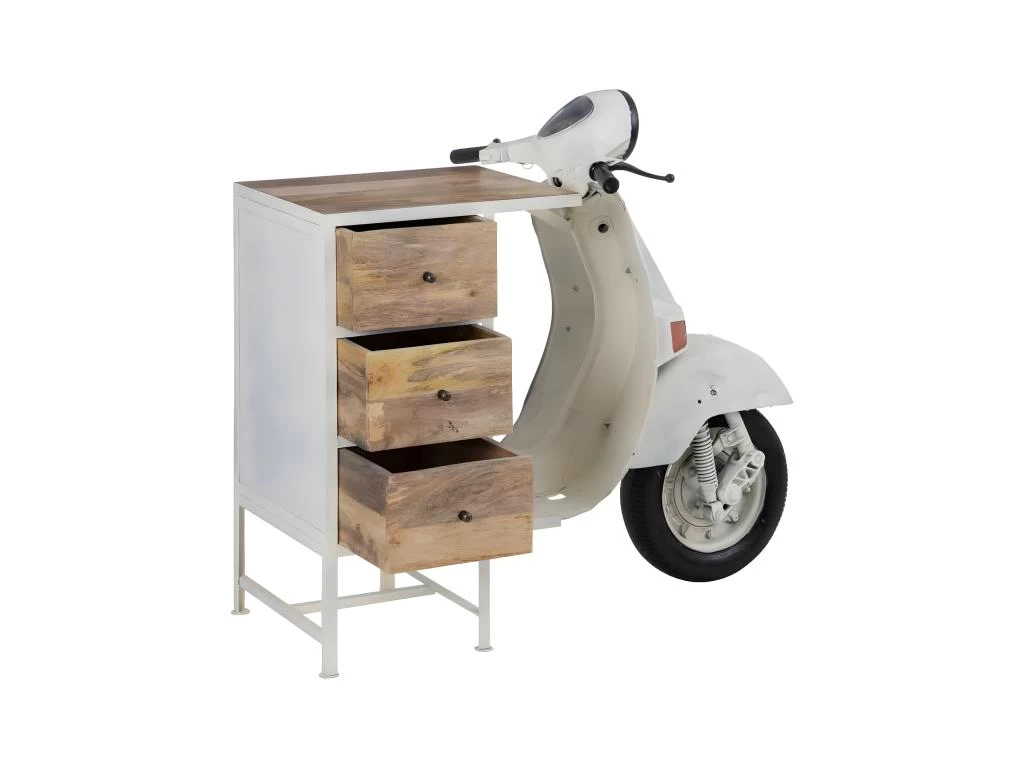 VESTA - Meuble Cyclo-Vintage 3 Tiroirs Métal Et Bois 5 VESTA - Meuble Cyclo-Vintage 3 Tiroirs Métal Et Bois – Image 3