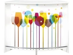 Comptoir D'Acceuil 2 Portes Blanc 135 Cm - Coloris: Verres 941