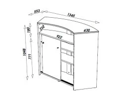 Comptoir D'Acceuil 2 Portes Blanc 135 Cm - Coloris: Verres 941 7 Comptoir D'Acceuil 2 Portes Blanc 135 Cm - Coloris: Verres 941 -Vous savez quand c'est un magasin de meubles. meuble de bar 9155623
