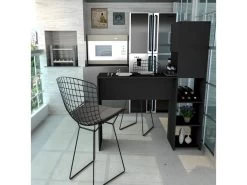 Rangement De Cuisine Et Table Noirs