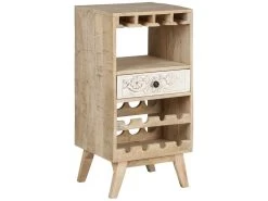 Casier à Vin Avec étagére Et Tiroir 45x90x40 Cm Bois WOMO-DESIGN