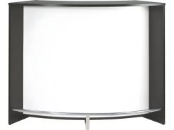 Meuble Bar Comptoir D'Accueil Noir 135 Cm - Coloris: Blanc