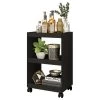 Desserte De Bar Noire 3 Etagères Sur Roulettes 1 Desserte De Bar Noire 3 Etagères Sur Roulettes -Vous savez quand c'est un magasin de meubles. meuble de bar 9852965
