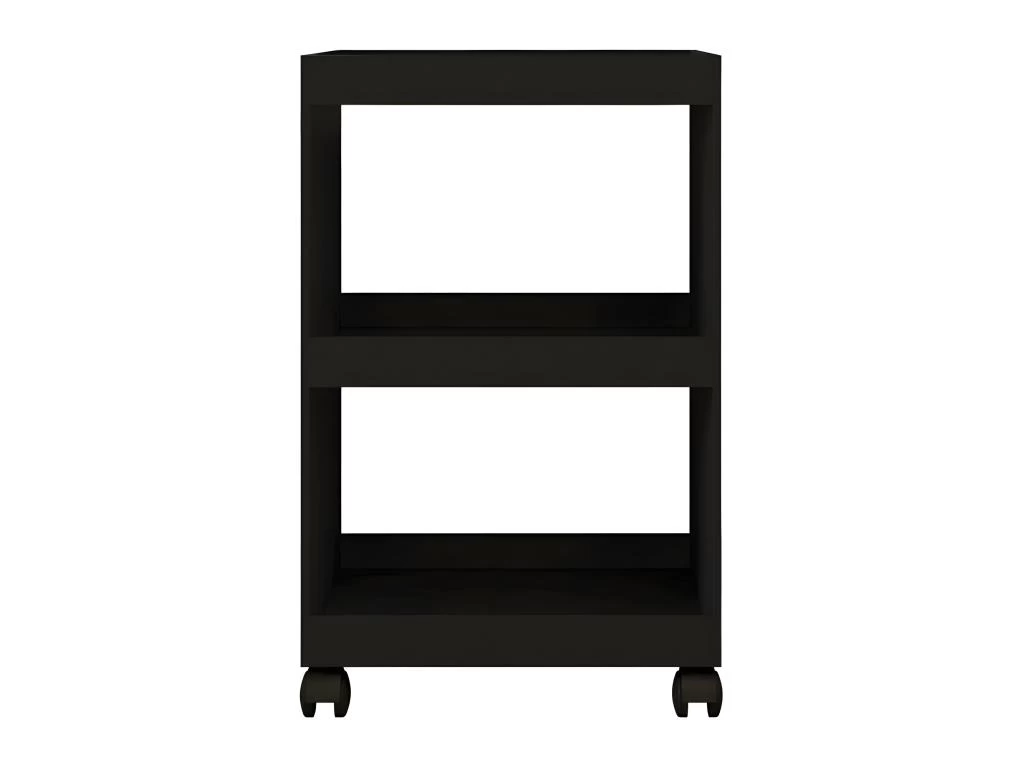 Desserte De Bar Noire 3 Etagères Sur Roulettes 7 Desserte De Bar Noire 3 Etagères Sur Roulettes – Image 5