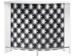 Meuble Bar, Meuble Comptoir Blanc 135 Cm - Coloris: Capitons 911