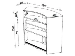 Meuble Bar, Meuble Comptoir Blanc 135 Cm - Coloris: Capitons 911 -Vous savez quand c'est un magasin de meubles. meuble de bar 9852979