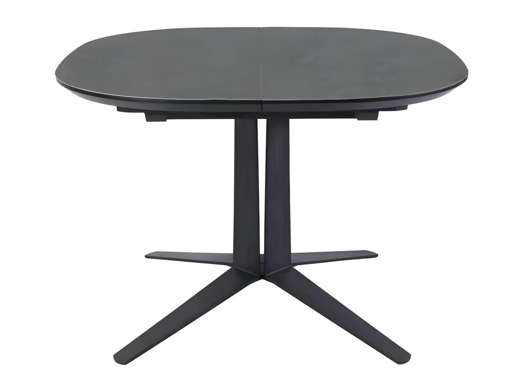 Table De Repas Ovale Extensible D.110/150 Cm En Céramique Gris - DIVA 3 Table De Repas Ovale Extensible D.110/150 Cm En Céramique Gris - DIVA