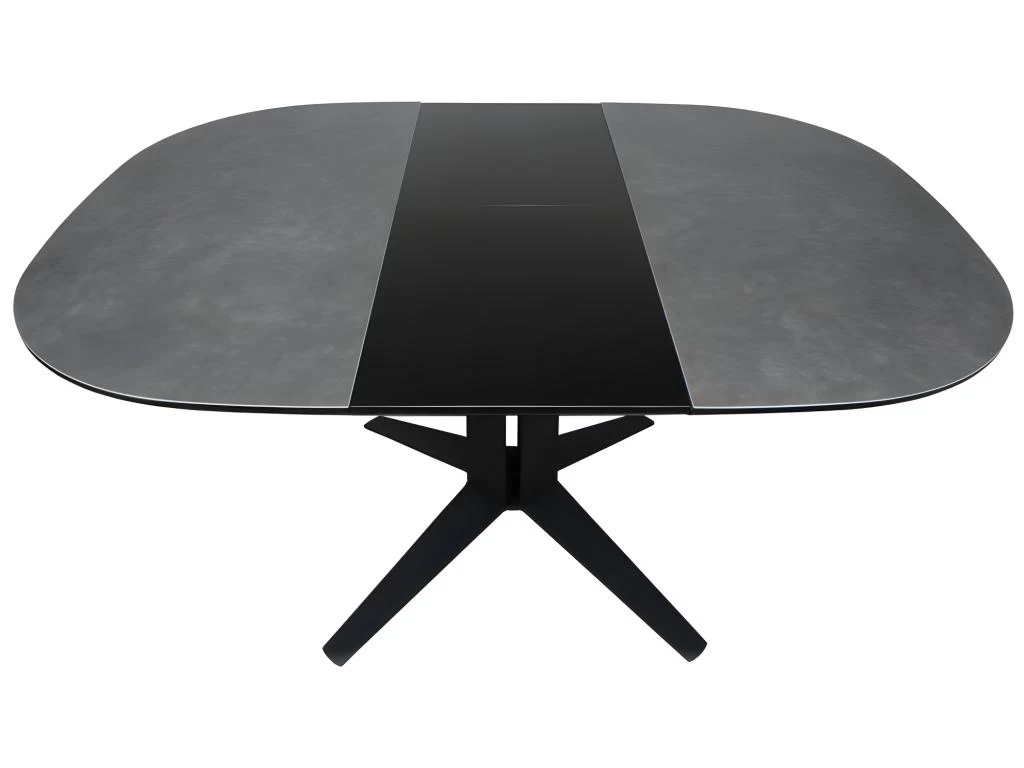 Table De Repas Ovale Extensible D.110/150 Cm En Céramique Gris - DIVA 5 Table De Repas Ovale Extensible D.110/150 Cm En Céramique Gris - DIVA – Image 3