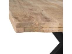 EGUR - Table Repas Carrée 130cm Pieds Métal Et Plateau Bois -Vous savez quand c'est un magasin de meubles. table a manger 10031393