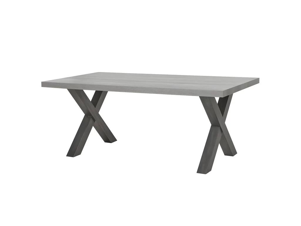 LEIF - Table Rectangulaire 185cm Effet Bois Grisé 3 LEIF - Table Rectangulaire 185cm Effet Bois Grisé