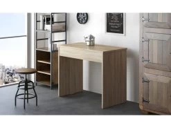 Table Console Extensible Avec Rallonges, Jusqu'a 300 Cm, Chene Clair Brosse. -Vous savez quand c'est un magasin de meubles. table a manger 10035695