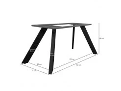 Table Extensible 160/240 Cm Céramique Noir Marbré Pieds Inclinés - INDIANA 08 -Vous savez quand c'est un magasin de meubles. table a manger 10035723
