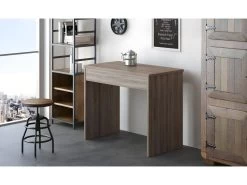 Table Console Extensible Avec Rallonges, Jusqu'a 300 Cm, Chene Fonce Brosse 8 Table Console Extensible Avec Rallonges, Jusqu'a 300 Cm, Chene Fonce Brosse -Vous savez quand c'est un magasin de meubles. table a manger 10035769
