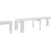 Table Console Extensible Avec Rallonges, Jusqu'a 300 Cm, Blanc Mat.