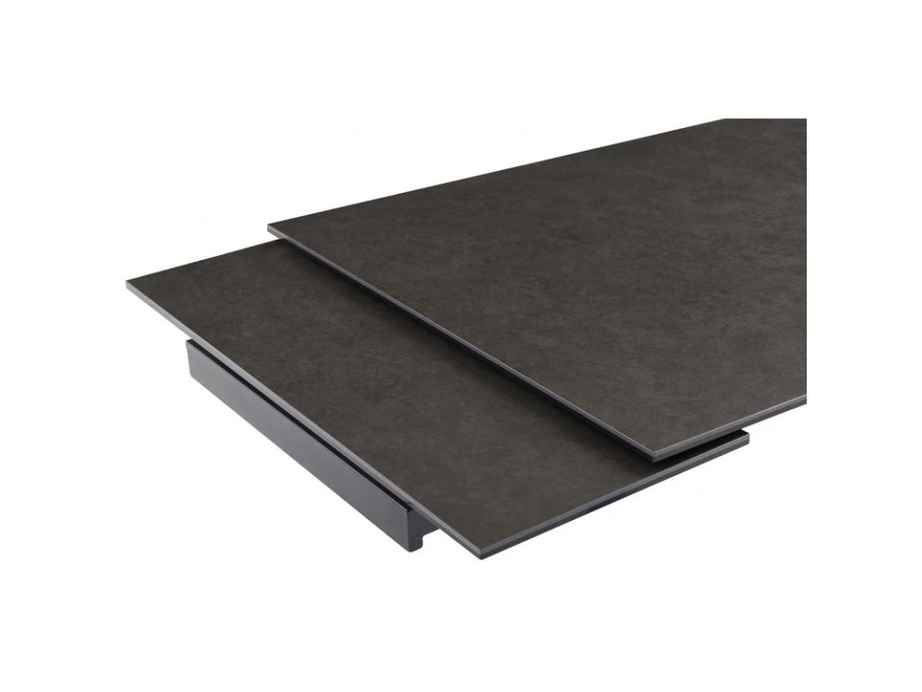 Table Extensible 160/240 Cm Céramique Gris Foncé Pied Croix - UTAH 04 5 Table Extensible 160/240 Cm Céramique Gris Foncé Pied Croix - UTAH 04 – Image 3