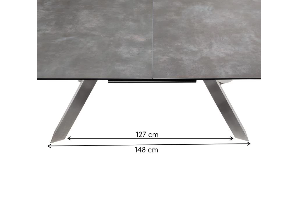 Table Design Céramique Extensible 180 à 220 Cm Pieds Acier - Roma 7 Table Design Céramique Extensible 180 à 220 Cm Pieds Acier - Roma – Image 5
