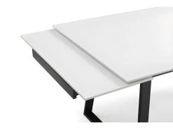 Table Extensible 160/240 Cm Céramique Blanc Pieds Luge - OREGON 02 -Vous savez quand c'est un magasin de meubles. table a manger 10233785