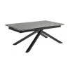 Table Extensible 160/240 Cm Céramique Gris Marbré Pied Torsadé - ARIZONA 05