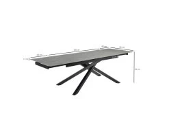 Table Extensible 160/240 Cm Céramique Gris Marbré Pied Torsadé - ARIZONA 05 -Vous savez quand c'est un magasin de meubles. table a manger 10233807
