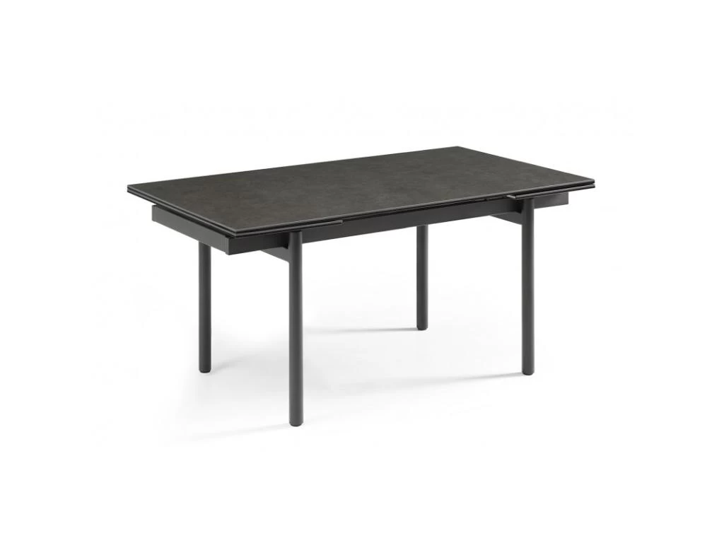Table Extensible 160/240 Cm Céramique Gris Foncé Pieds Droits - UTAH 09 3 Table Extensible 160/240 Cm Céramique Gris Foncé Pieds Droits - UTAH 09